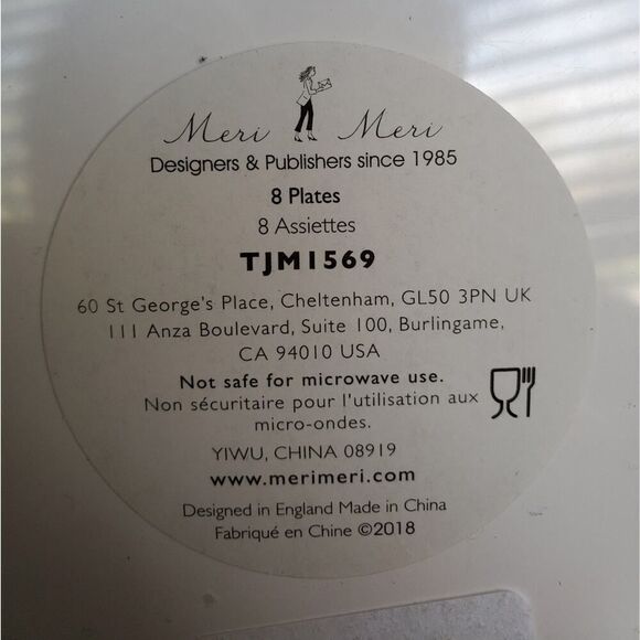 Meri Meri Iridescent Foil Heart Rainbow Plates (8) - Picture 2 of 2